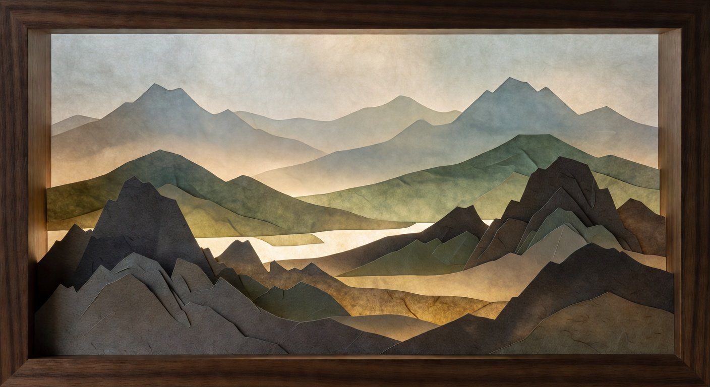 Lightbox papier paysage